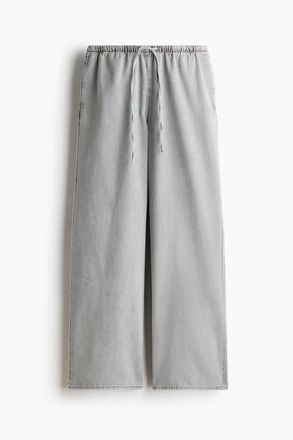 H&M Denim Drawstring Trousers in Gray at Nordstrom, Size Xx-Large