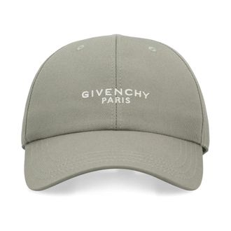 Givenchy Paris Embroidered Cotton Baseball Cap - male - Givenchy - Hats & Caps - Green - ONE SIZE - Accessories
