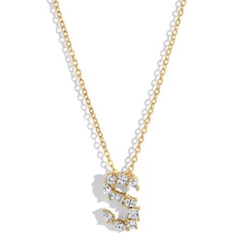 Lili Claspe Letter Pendant Necklace in Gold S at Nordstrom