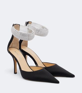Mach & Mach Shes A Lady embellished satin pumps