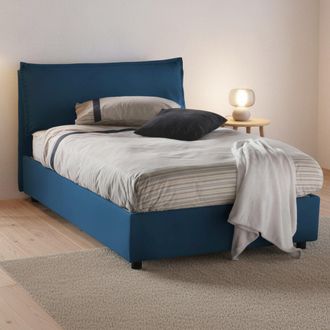 Dmora Dmora - Cama De Plaza Y Media Dbegi, Cama Contenedor Con Revestimiento De Tela, 100% Made In Italy, Apertura Frontal, Adecuado Para Colch&oacute;n 120x200 Cm