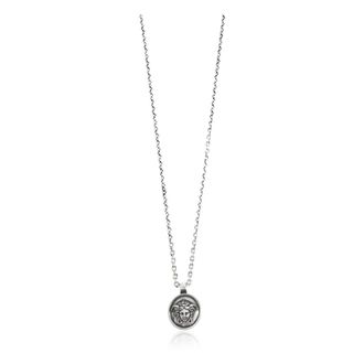 Versace Necklaces, unisex, Gray, Size: ONE SIZE Medusa Pendant Necklace
