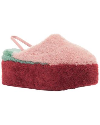Fendi Fendi Womens Wool/Hair Platform Mule (Authentic Pre-Loved)