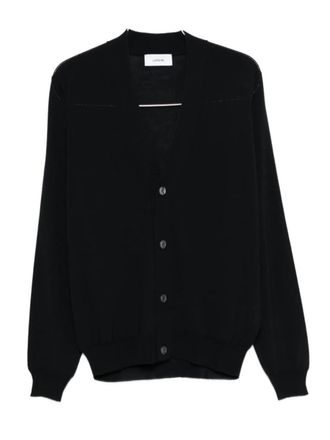 Lardini Wool V-Neck Cardigan