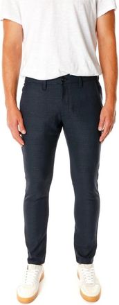 Gabba Klassieke geruite chino-broek - Heren - Slim Fit Broeken - Zwart - W36 L34 - Broeken