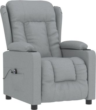 vidaXL Vidaxl - Sillón reclinable eléctrico tela gris claro