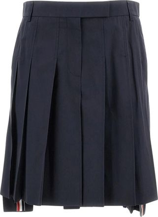Thom Browne Mini Rok - Dames - Korte rokken - Blauw - XS - Katoen - Rokken