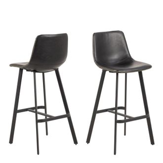 Furniture To Go I_Oregon Bar Chair in Black Set of 2