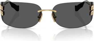 Miu Miu Sunglasses Mua51 S 5 Ak5 S0 Gold/Dark Gray Women