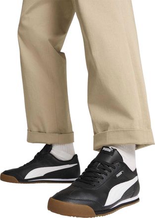 Puma Heren Turino II leren schoenen met lage schacht (Zwart, Wit)