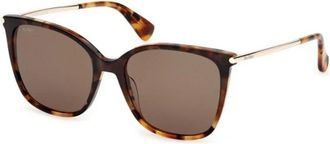 Max Mara Mm 0202 Zonnebril - Dames - Zonnebrillen - Bruin - 55 MM - Accessoires