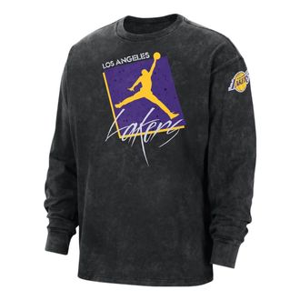 Nike Jordan Air Jordan Los Angeles Lakers Courtside Statement Edition Long Sleeve T-shirt Black DV5747-010