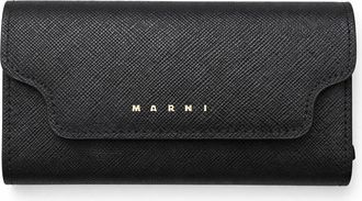 Marni Trunk 6-Hook Leather Key Case Chain - Black