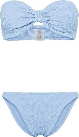 Hunza G Jean Crinkled Strapless Bikini