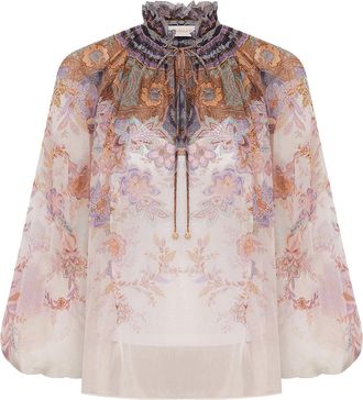 Zimmermann LUNA BLOUSE WITH PUFFED SLEEVES - Zimmermann - Woman