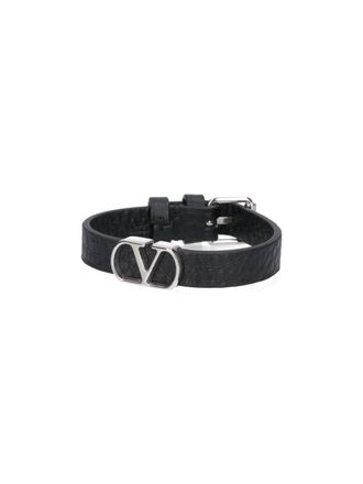 Valentino Garavani Mens Bijoux Black Calf Leather
