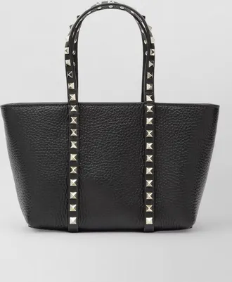 Valentino Garavani rockstud spike calf leather tote bag