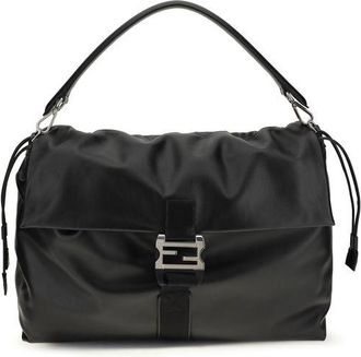 Fendi Black Calf Leather Bos Taurus Shoulder Mens Bag