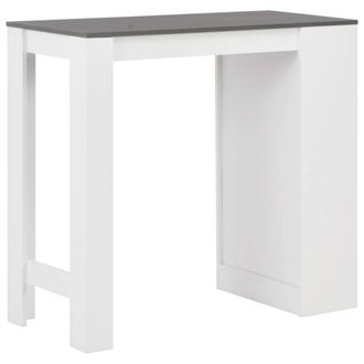 Berkfield Home Beautiful Bar Table with Shelf White 110x50x103 cm | Size: 110 x 50 x 103 cm