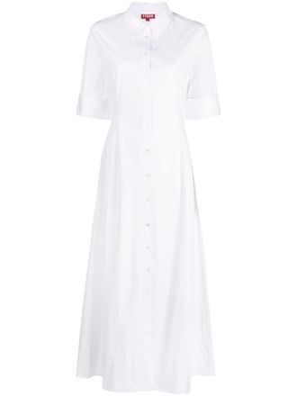Staud Joan button-down shirt dress - Bianco