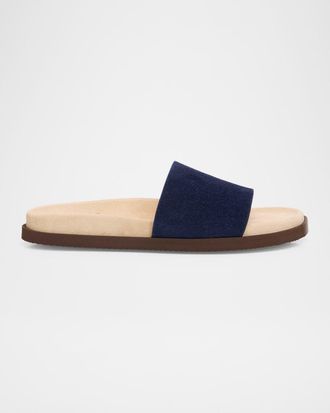 Brunello Cucinelli Men & apos;s Suede Slides