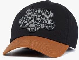 MCM Disco Logo Embroidery Cap in Cotton Twill in Black at Nordstrom