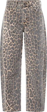 Sisters Point Fiora Barrel Jeans - Dames - Jeans - Bruin - Maat: S Denim