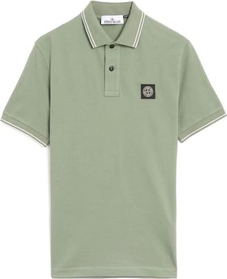Stone Island Polo Shirts, male, Green, Size: S Polo