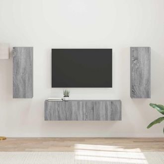 vidaXL Conjunto De Mueble De Tv 2 Pcs Gris Sonoma Madera De Ingenier&iacute;a Vidaxl