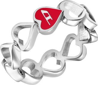 Diesel Stainless Steel Band Ring - Rings - Unisex - Silver