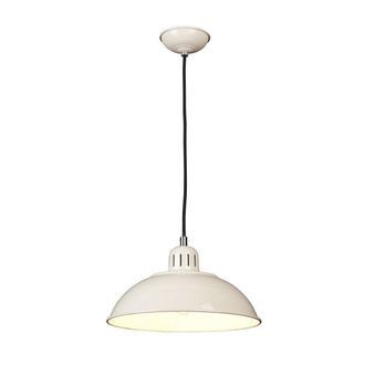 Netlighting Franklin 1 Light Dome Ceiling Pendant Cream E27