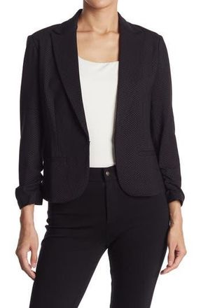 Amanda + Chelsea AMANDA AND CHELSEA Ruche Sleeve Jacket in Black/Grey at Nordstrom Rack, Size X-Small