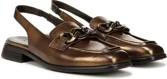 Naturalizer Frances Slingback Loafers Womens Brown Leather Shoes HAM830