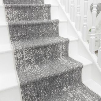 Runrug Stair Runner Carpet - Reversible & Durable, 2mm - Tapestry in Grey | Size: 60 cm x 570 cm
