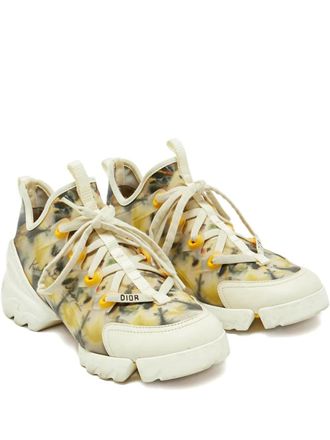 Dior 2024 D-Connect sneakers met bloemenprint - Beige