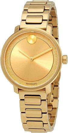 Movado Bold Pale Gold Dial Ladies Watch 3600502