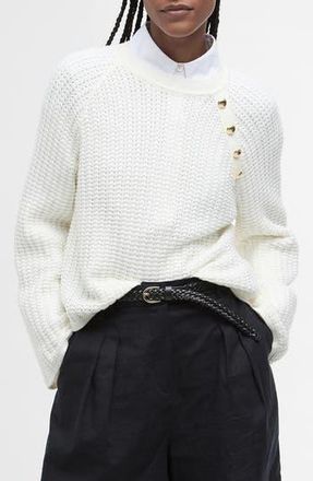 Barbour Angela Cotton Sweater in Cloud at Nordstrom Rack, Size 14 Us / 18 Uk