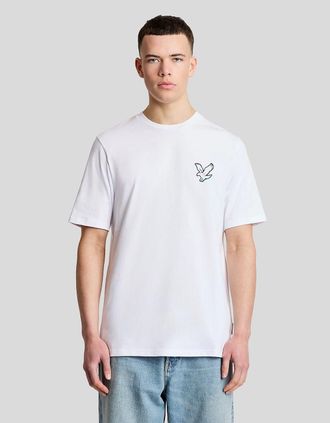 Lyle & Scott Lyle And Scott Mens Back Print Graphic T-Shirt - White - Size: 34