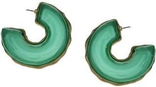 Olivia Welles Madie Open Hoop Earrings in Gold /Green at Nordstrom Rack