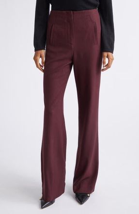 Veronica Beard Jude Wide-Leg Pants in Raisin at Nordstrom, Size 12
