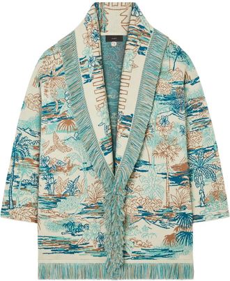Alanui Lost In The Blue Fringed Cardigan