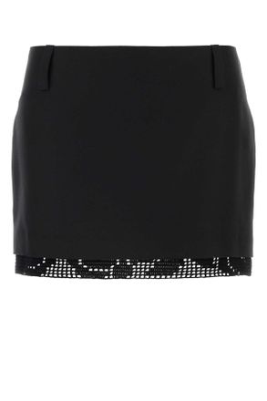 Magda Butrym Womens Black Silk Mini Skirt - Size EU 36 (Womens)