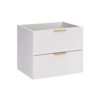 Petits Meubles Mueble de ba&ntilde;o 60cm mate paneles laminados blanco