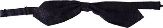 Dolce & Gabbana Blauwe Geometrische Zijden Verstelbare Hals Papillon Stropdas - Heren - Accessoires - Blauw - ONE Size - Accessoires