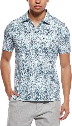 Raffi Leaf Print Polo Shirt