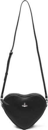 Vivienne Westwood Heart-Shaped Bag with Structured Silhouette and Silver Emblem