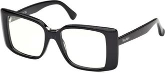 Max Mara Rechthoekige Brillen - Dames - Brillen - Zwart - 52 MM - Accessoires