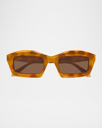 Alaia Rectangle Acetate Sunglasses