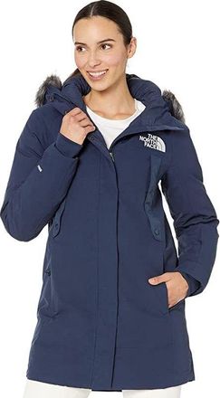 The North Face Outerboroughs NF0A4R3J8K2 Women Navy Full Zip Parka Jacket APP458 (Blue,Regular,XL)