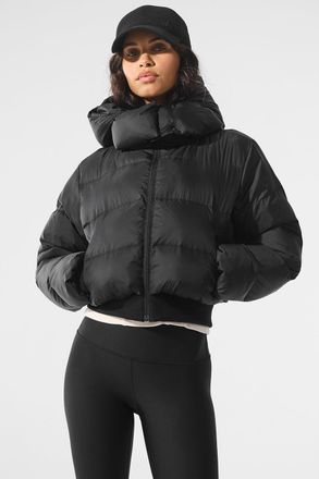 Alo | Foxy Puffer Jacket in Black, Size: Medium